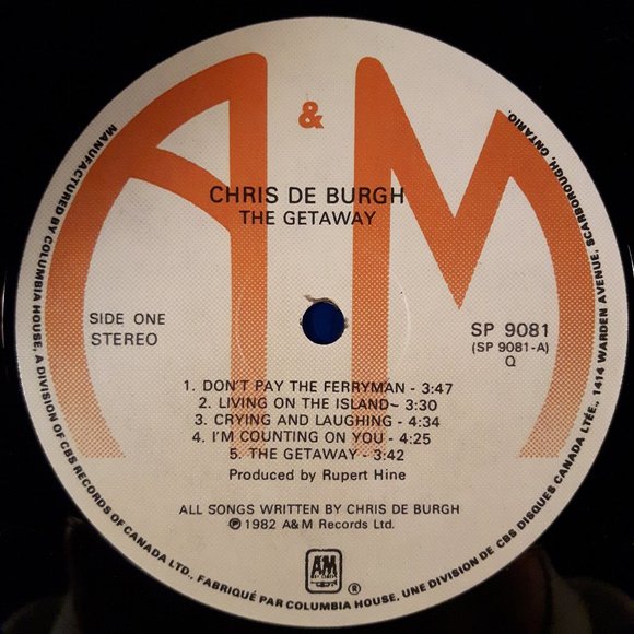 Chris De Burgh - The Getaway - Vinyl LP Record - Picture 5 of 6